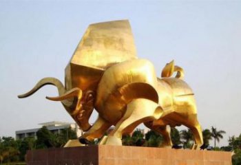 金牛雕塑廠家 廣場景觀類 不銹鋼金牛雕塑制作商