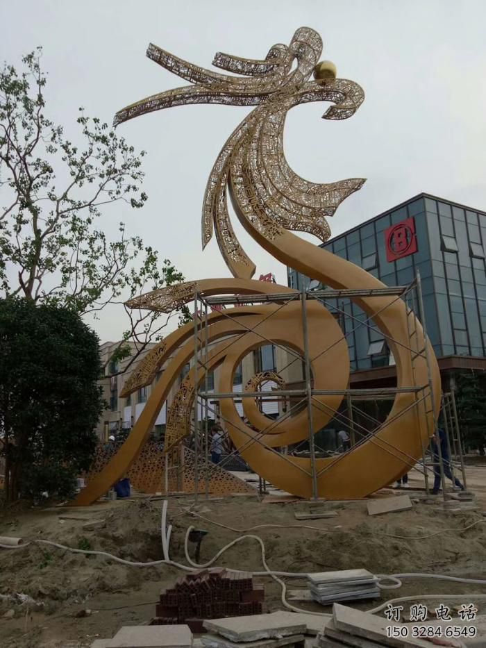 龍吐珠雕塑廠家，現代工藝設計 不銹鋼龍吐珠雕塑園景