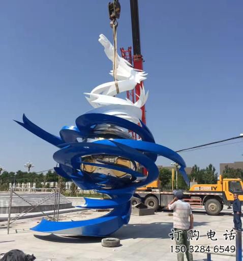 龍卷風雕塑廠家 城市景觀裝飾 不銹鋼龍卷風雕塑安裝