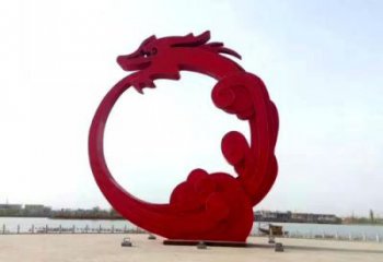 紅龍雕塑廠家 彩色系列 不銹鋼紅龍雕塑廠