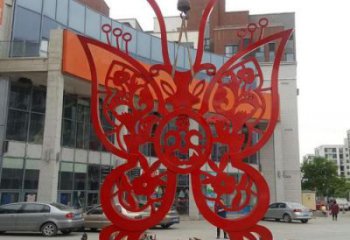 剪紙蝴蝶雕塑廠家 平面藝術結構 不銹鋼動物剪紙雕塑