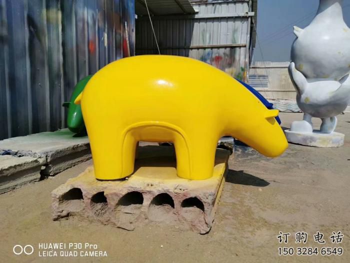 抽象狗熊雕塑廠家 提供不銹鋼抽象動物雕塑