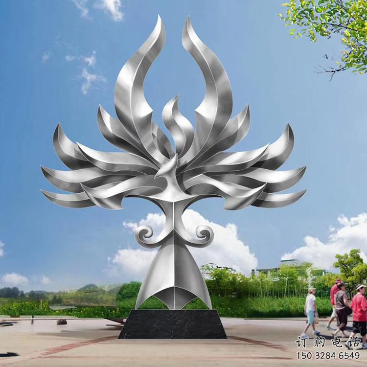 百鳥朝鳳雕塑廠家 金屬鳥類 不銹鋼百鳥朝鳳雕塑生產(chǎn)