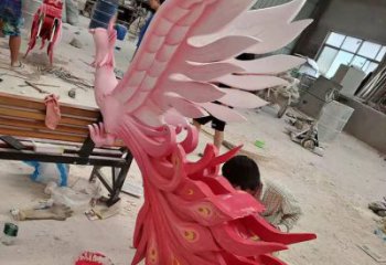 精美鳳凰雕塑廠家 飛翔鳳凰雕塑生產(chǎn)制作