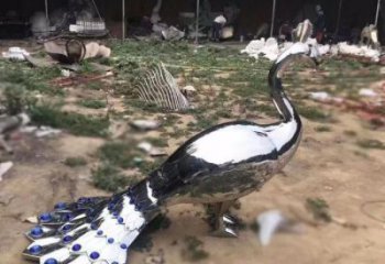 孔雀雕塑廠家 蘭陵金屬鏡面  提供不銹鋼孔雀雕塑