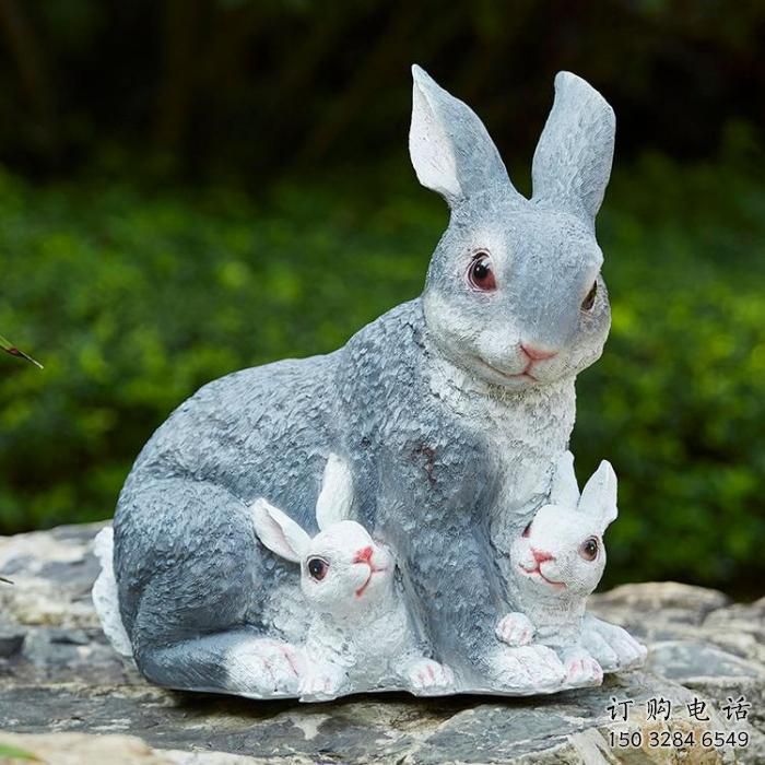 兔子雕塑廠家 顏色自由配置 戶外兔子雕塑制作