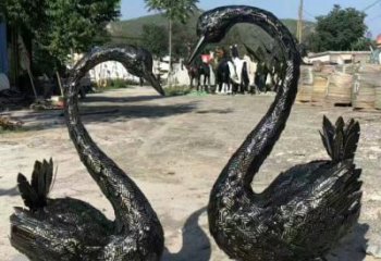 仿古天鵝雕塑廠家  不銹鋼天鵝雕塑仿古