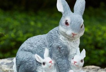 兔子雕塑廠家 顏色自由配置 戶外兔子雕塑制作
