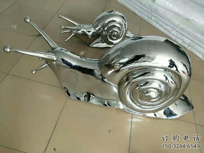 不銹鋼蝸牛雕塑廠家 鏡面蝸牛雕塑生產制作