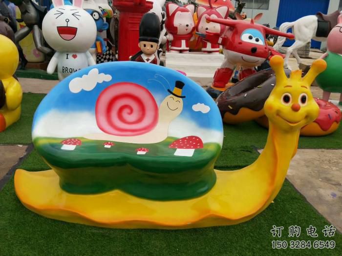 蝸牛坐凳雕塑廠家 卡通題材 卡通蝸牛坐凳雕塑價格