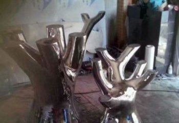 園林不銹鋼樹墩雕塑 抽象樹墩雕塑廠家