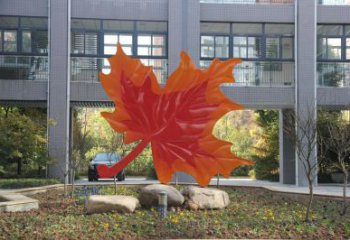 紅楓葉雕塑廠家 園林植物體系 不銹鋼紅楓葉雕塑產品