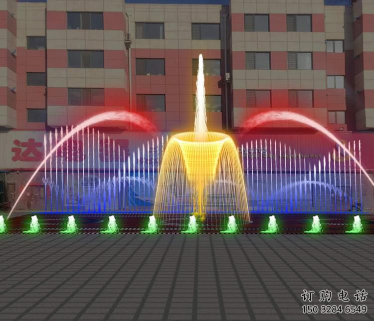 水景火焰噴泉廠家 高低水柱音符結合系列