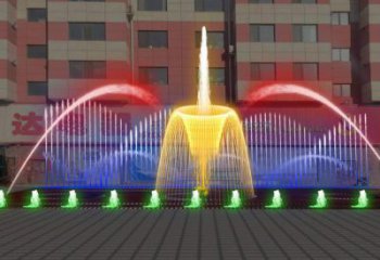 水景火焰噴泉廠家 高低水柱音符結合系列