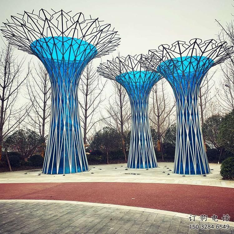 圓管樹雕塑 公園不銹鋼圓管樹雕塑