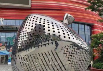 鏤空蘋果雕塑 鏤空不銹鋼水果景觀雕塑