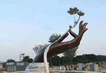 拈花指雕塑 公園景觀 不銹鋼拈花指雕塑