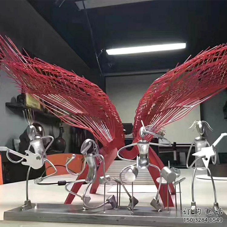 樂隊(duì)雕塑廠家 西方樂隊(duì)組合 不銹鋼抽象樂隊(duì)雕塑