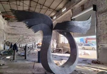 翅膀雕塑廠家 抽象景觀雕塑 不銹鋼翅膀雕塑