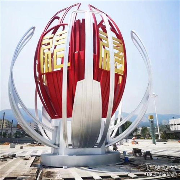 花苞雕塑 鏤空不銹鋼花苞雕塑廠家