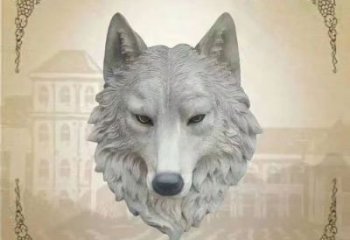 狼頭雕塑廠家 半身動物像 不銹鋼狼頭雕塑