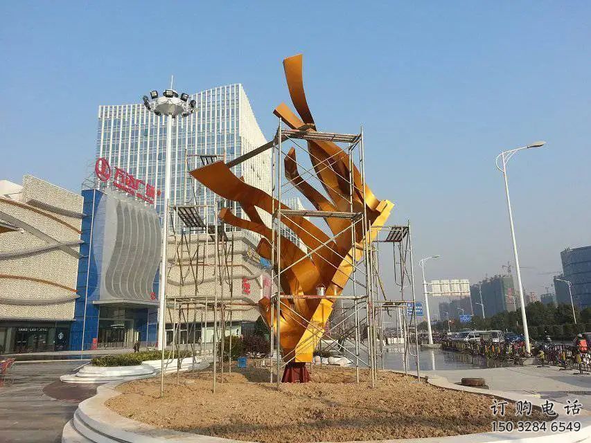 異形飄帶雕塑廠家 烤漆異形雕塑 不銹鋼飄帶雕塑