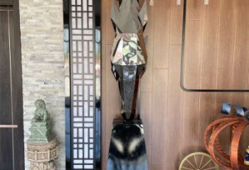 幾何馬頭雕塑 抽象動物雕塑 不銹鋼幾何馬頭雕塑
