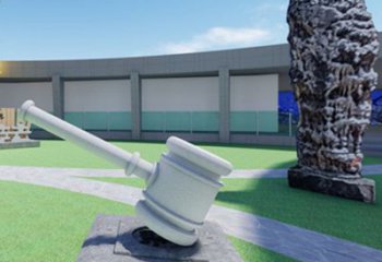 法錘雕塑廠家 法院標志雕塑 不銹鋼法錘雕塑