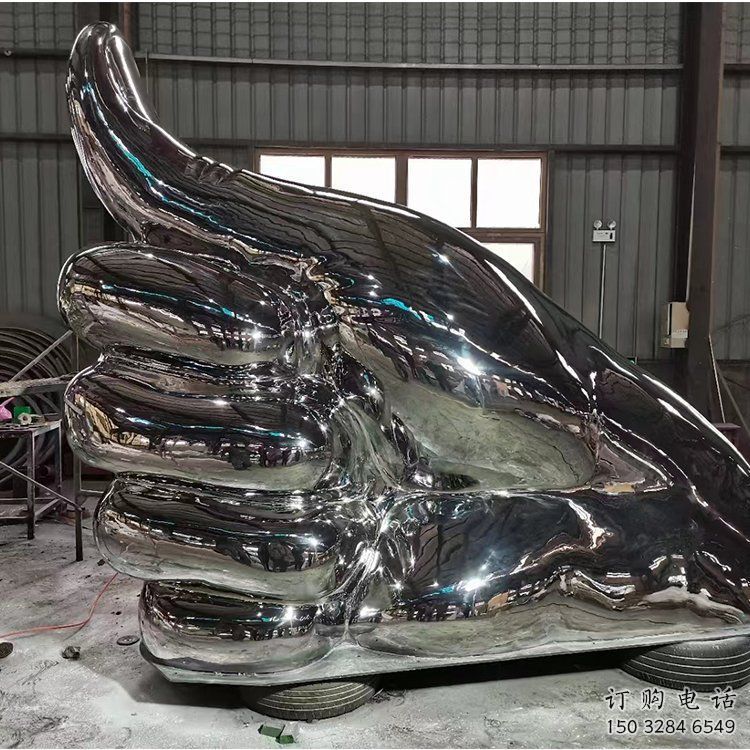 點(diǎn)贊拇指雕塑廠家 鏡面不銹鋼點(diǎn)贊手雕塑