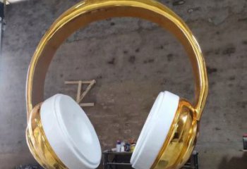 耳機雕塑廠家 現代景觀小品 不銹鋼耳機雕塑制作