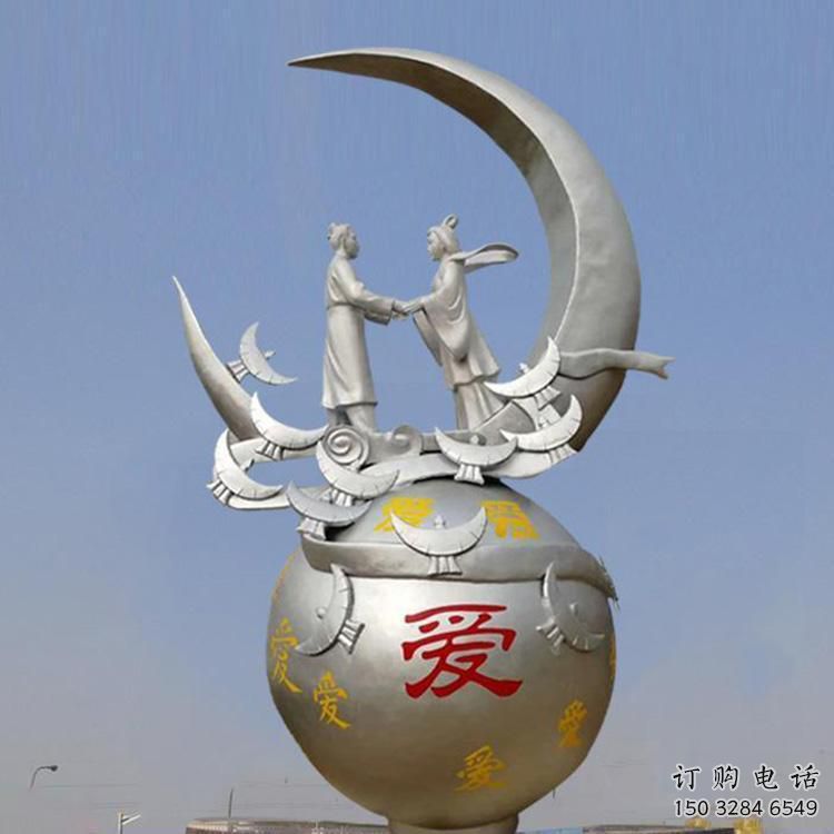 牛郎織女雕塑 愛情人物雕塑 不銹鋼牛郎織女雕塑廠家