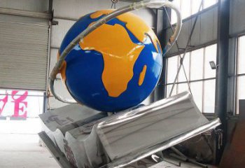 地球儀雕塑 商業街噴漆小品 戶外大型地球儀雕塑廠家