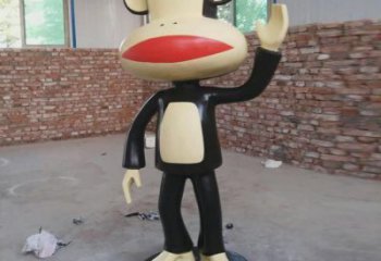 猴子雕塑廠家 彩繪卡通小品 戶外幼兒園猴子雕塑