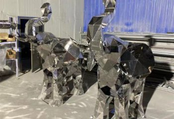 大象雕塑 抽象動(dòng)物擺件 大型不銹鋼大象雕塑廠家