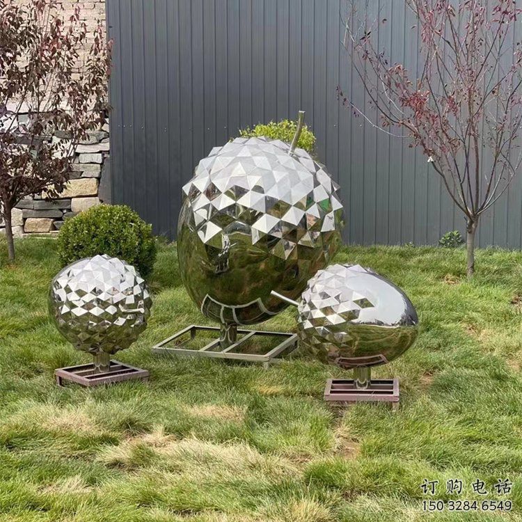 松果雕塑 中式草地?cái)[件 鏡面松果雕塑廠家