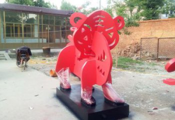 剪紙山羊雕塑 西方烤漆小品 游樂場(chǎng)卡通山羊雕塑廠家