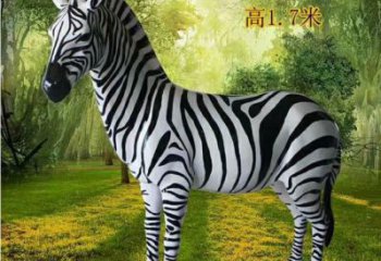 室外斑馬雕塑 別墅區草地小品 大型庭院斑馬雕塑廠家