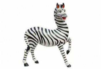 幼兒園斑馬雕塑 卡通彩繪擺件 現(xiàn)代戶外斑馬雕塑廠家