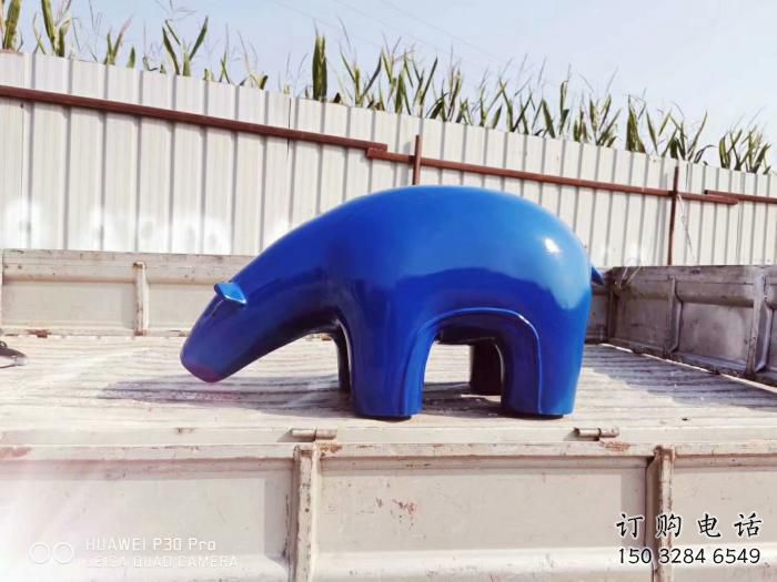 烤漆熊雕塑廠家 海洋賓館擺件 