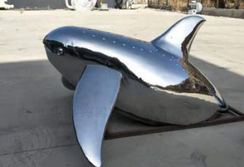 鏡面海豚雕塑廠家 現(xiàn)代擺件 游樂場異形海豚雕塑