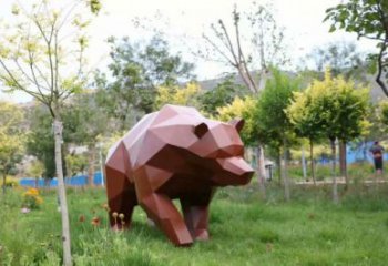 園林熊雕塑廠家 大型草地擺件 街道仿古熊雕塑