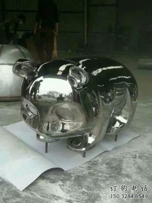 賓館熊貓雕塑廠家 歐式仿真小品 戶外鏡面熊貓雕塑