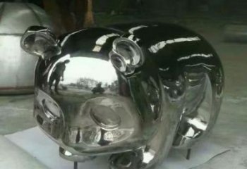 賓館熊貓雕塑廠家 歐式仿真小品 戶外鏡面熊貓雕塑