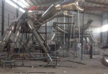 村口螃蟹雕塑廠家 中式啞光擺件 街頭大型螃蟹雕塑