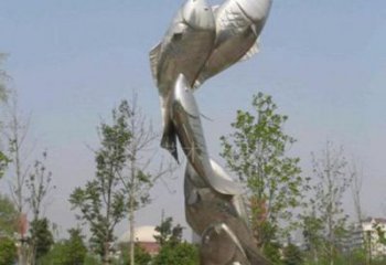 仿真小魚雕塑廠家 大型廣場擺件 公園鏡面小魚雕塑