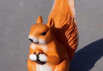 仿真松鼠雕塑廠家 大型彩繪擺件 公園噴漆松鼠雕塑