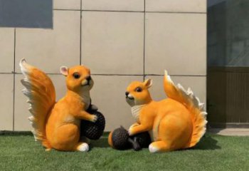 風景區(qū)松鼠雕塑廠家 中式戶外擺件 風景區(qū)仿真松鼠雕塑