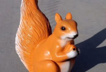 別墅區(qū)松鼠雕塑廠家 卡通噴漆小品 現(xiàn)代彩繪松鼠雕塑