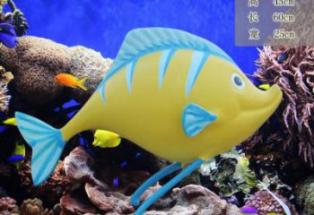 商場魚兒雕塑廠家 中式室內小品 酒店彩繪魚兒雕塑