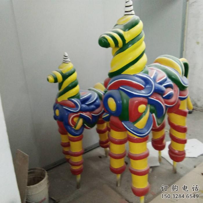 別墅斑馬雕塑廠家 卡通噴漆小品 戶外創(chuàng)意斑馬雕塑